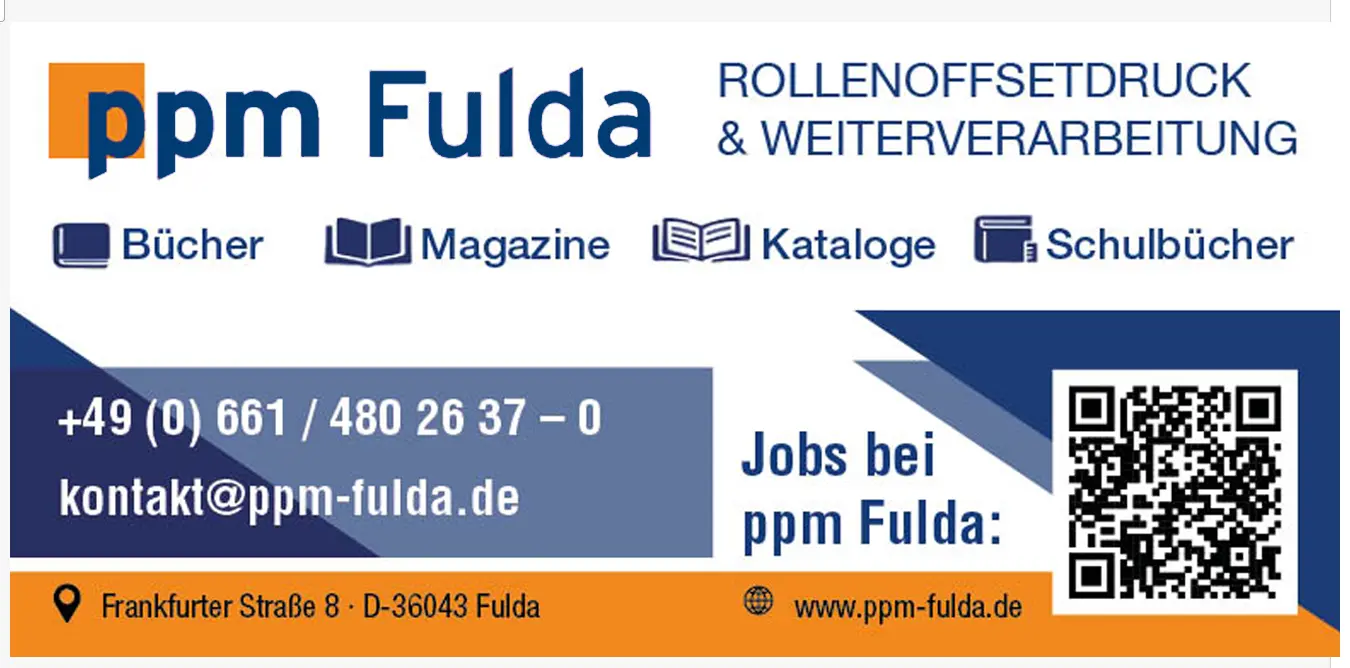 ppm Fulda Anzeige, neues Corporate Design