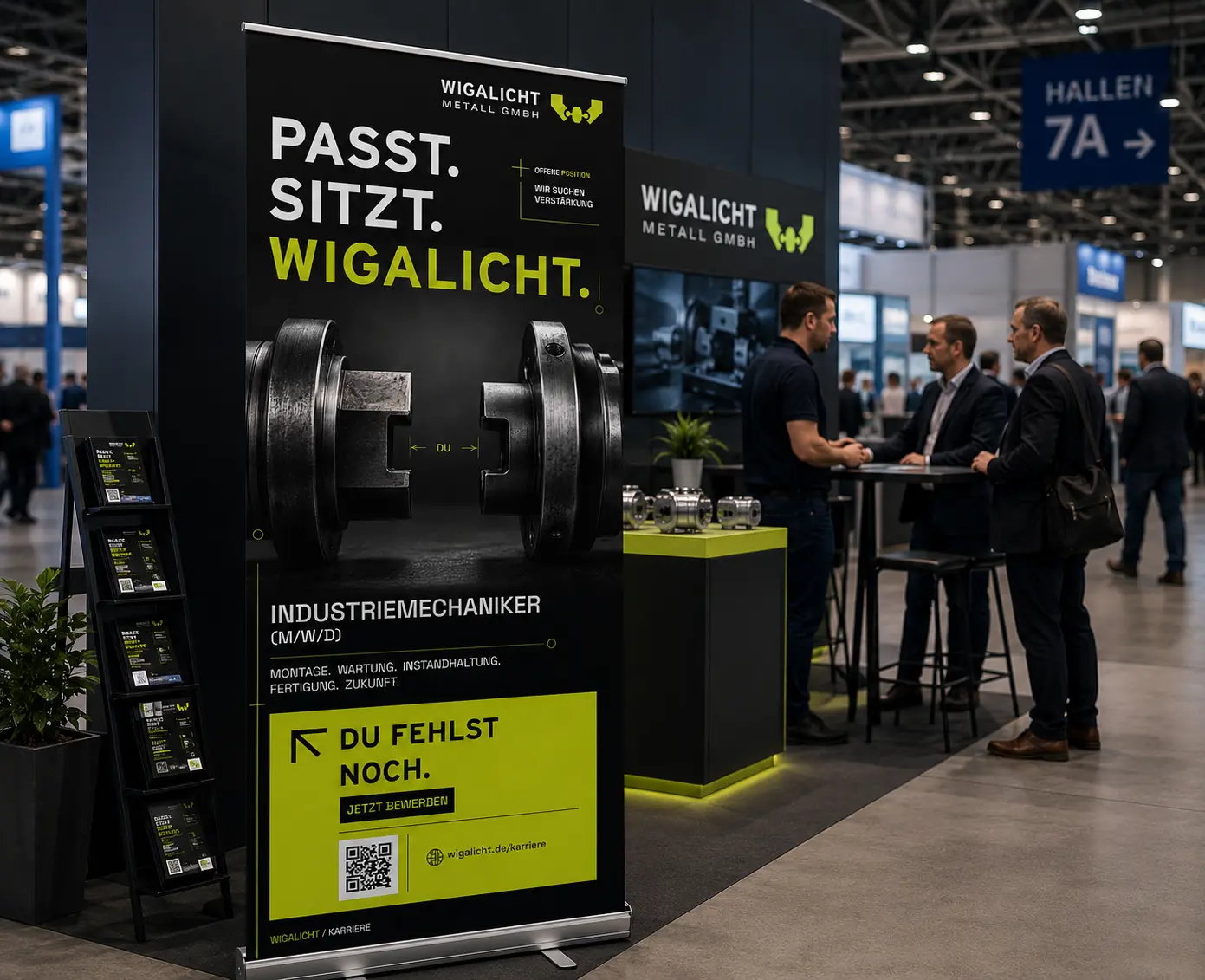 WIGALICHT Rollup im Einsatz auf einer Messe