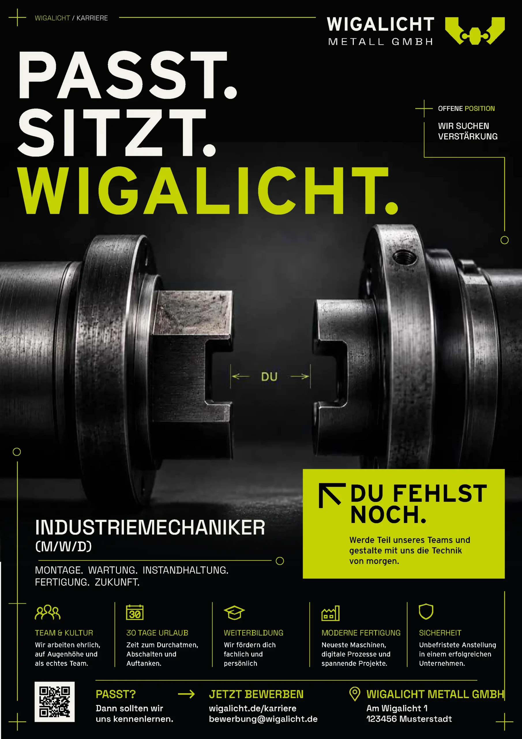 WIGALICHT A4-Stellenanzeige